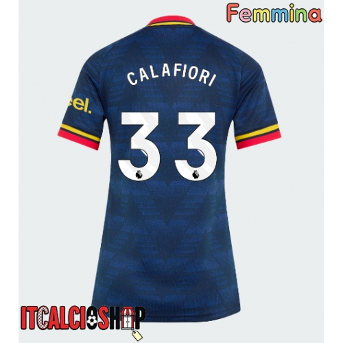 Arsenal Riccardo Calafiori #33 Seconda Maglia Femmina 2026-27 Manica Corta
